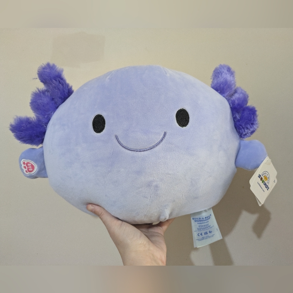 Build-a-Bear SKOOSHERZ™ Lavender Axolotl Plush Toy Stuffed Animal Purple New!